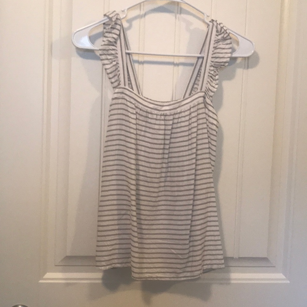 Loft ruffle sleeve tank xxsp